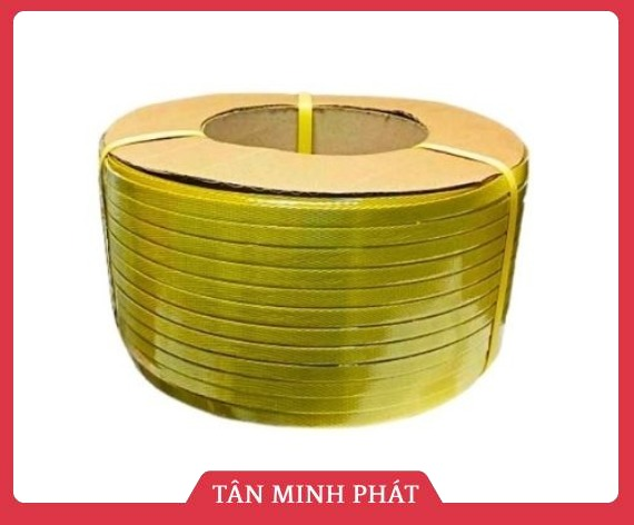Dây đai PET trơn/caro màu vàng