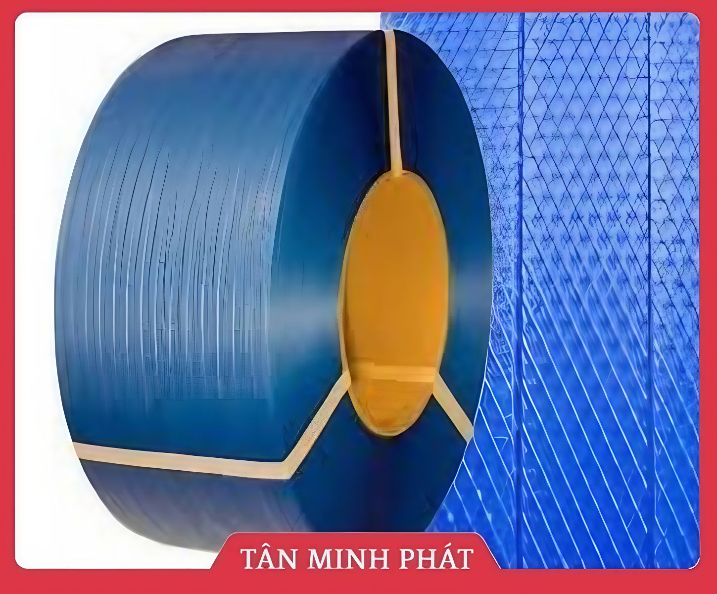 dây đai nhựa PP màu xanh dương