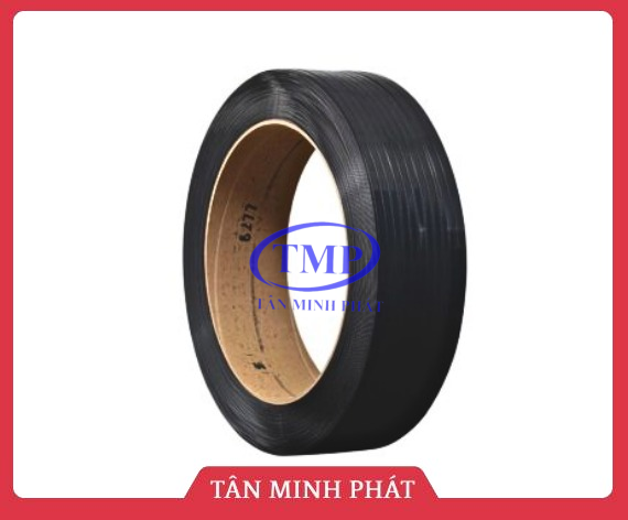 Dây đai PET trơn/caro màu đen