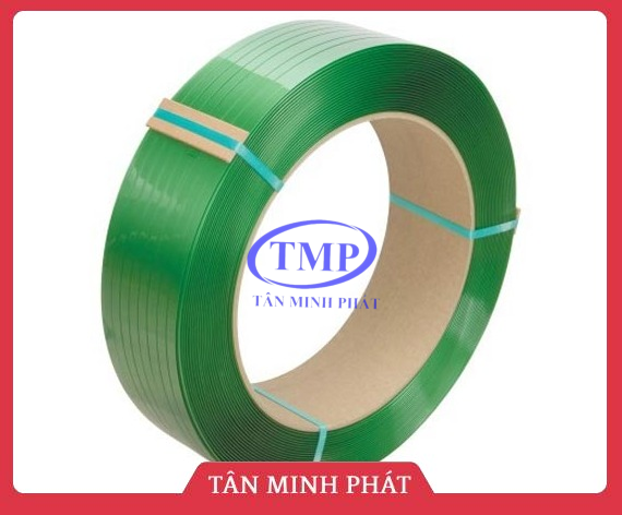 Dây đai PET trơn/caro màu xanh lục